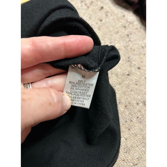 Altar’d State Black Top Medium Burnout Velvet Flowy Sleeves Whimsy Goth Fairy - Picture 6 of 8